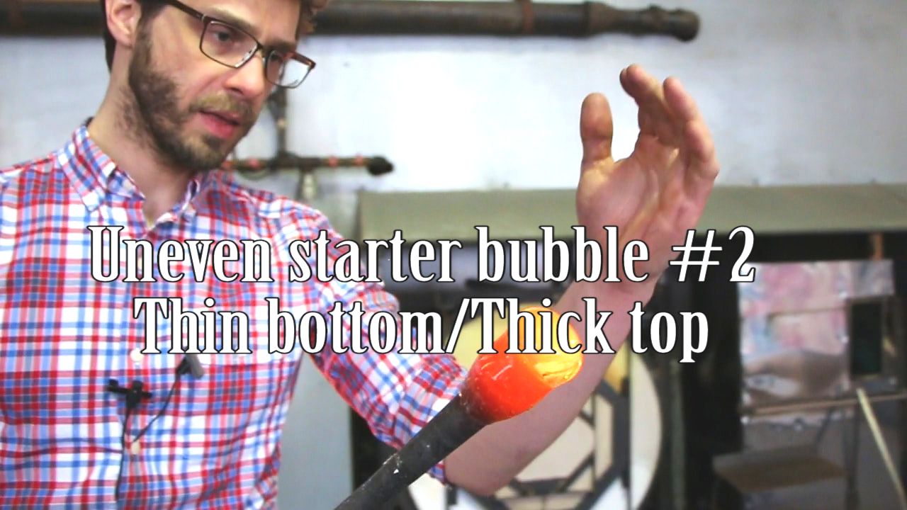 How to blow glass - starter bubbles